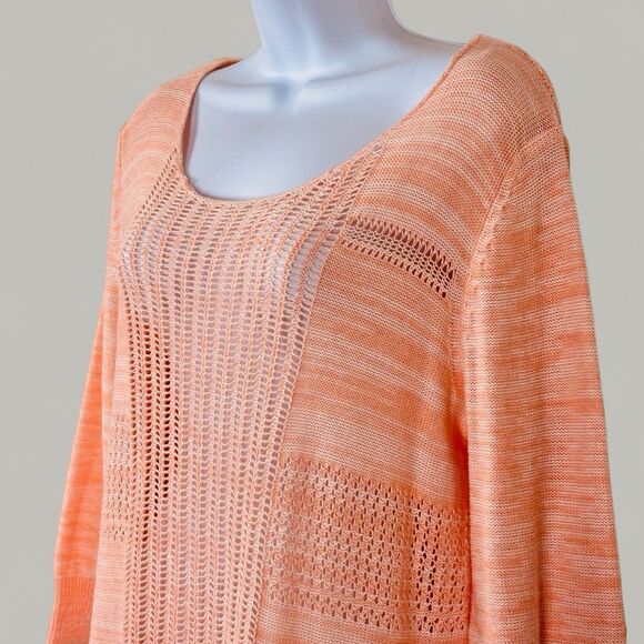 Old Navy Womens Oversized Open Knit Sweater L Nordic Scandi Langenlook Grandma - Picture 3 of 8